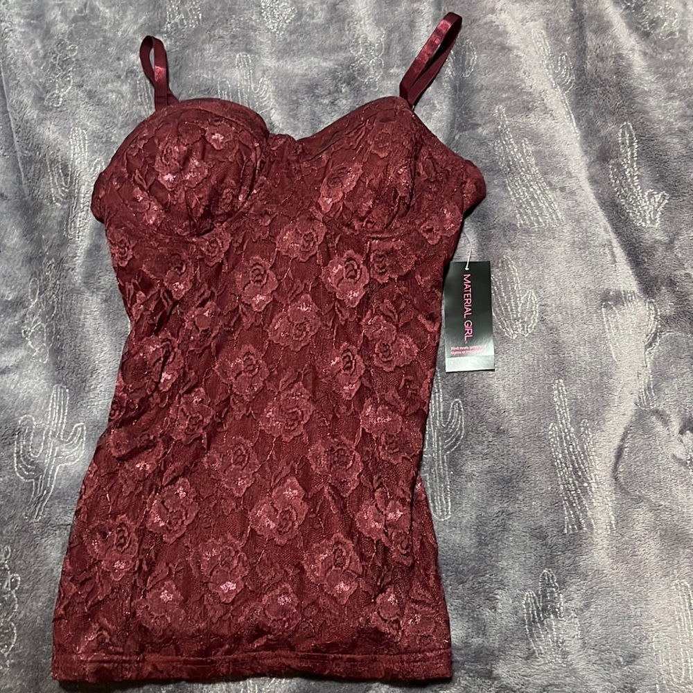 Gorgeous spaghetti strap lace bustier